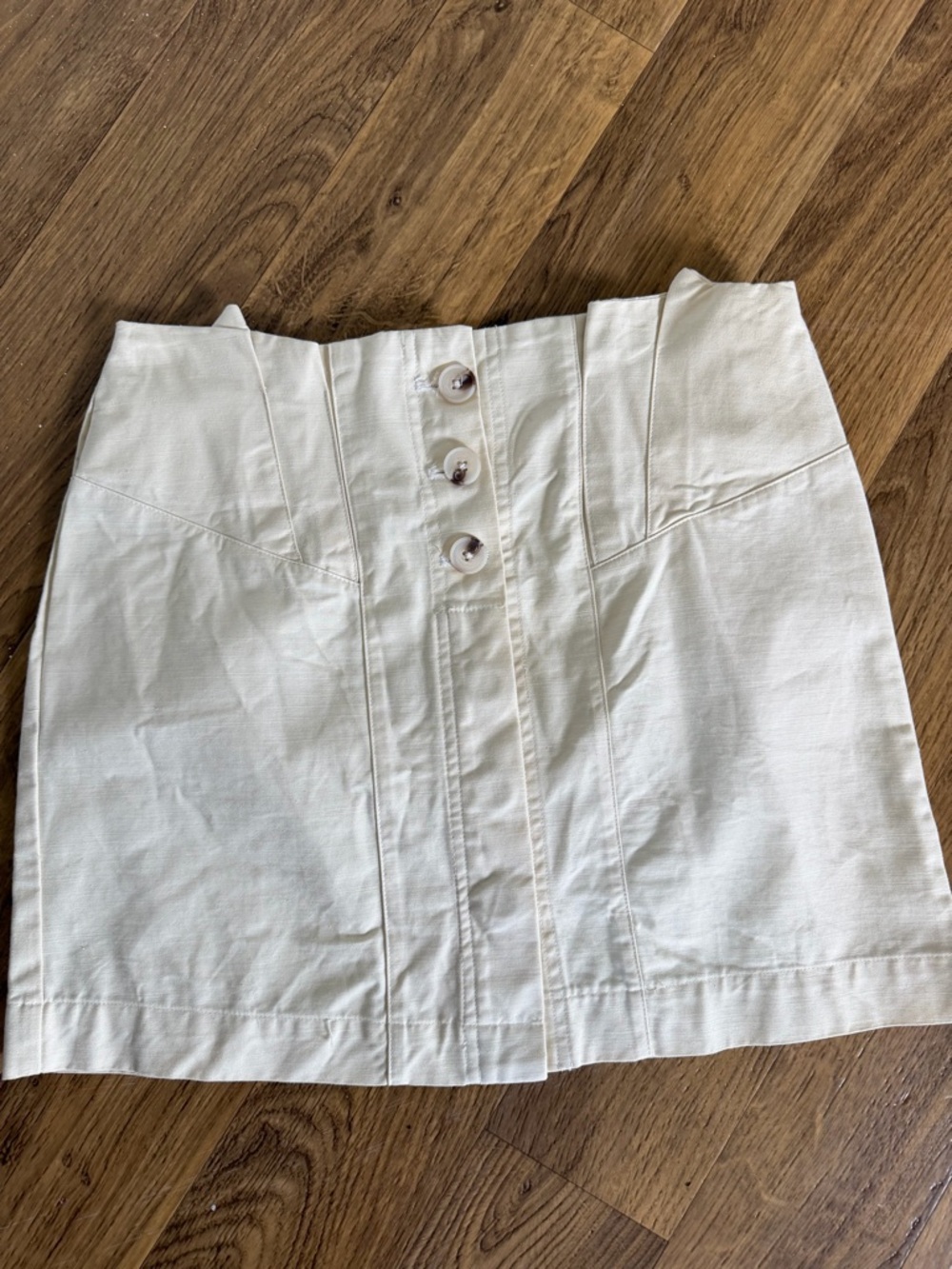 Alter’d State Ivory Mini Skirt Neutral Coastal Cowgirl Size S preppy